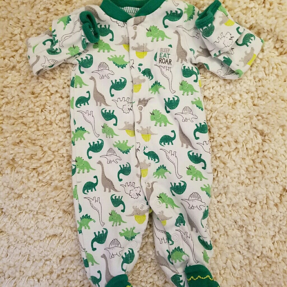 Newborn NB Boys Footie Pajama PJ Sleeper